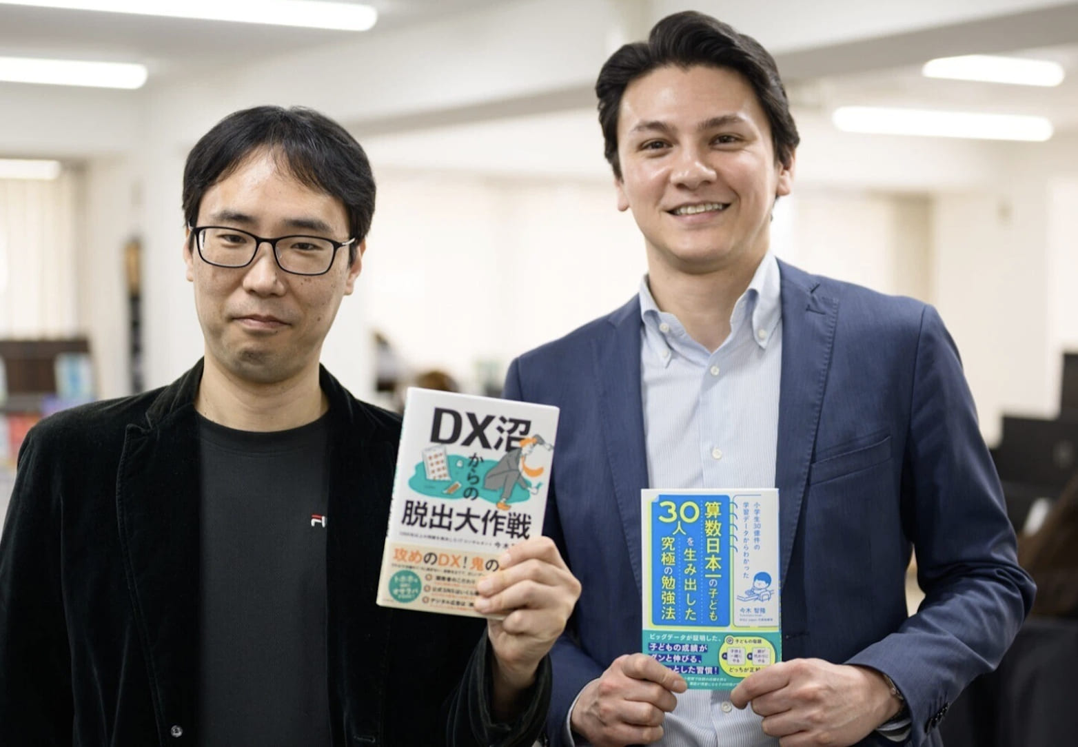 事例インタビュー時の株式会社Media Theater 代表取締役CEO 今木智隆氏と株式会社オルタック代表取締役イルマス玲